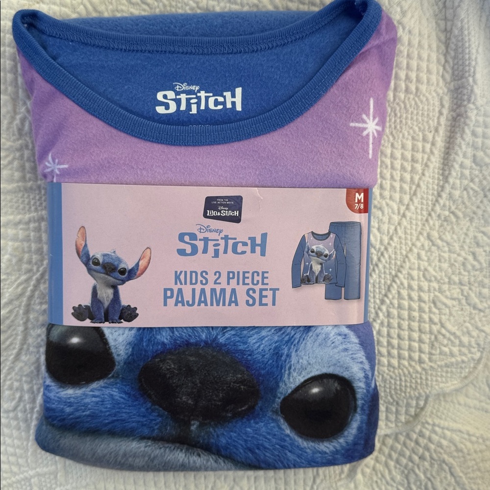 Disney Stitch Kids 2pc Pajama Set size M (7/8)
